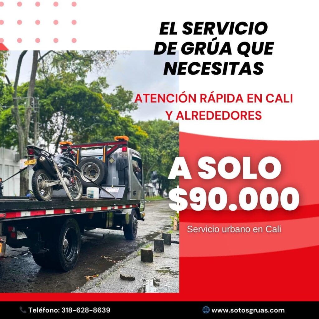 ¿Cuánto cuesta una grúa para llevar una moto?
